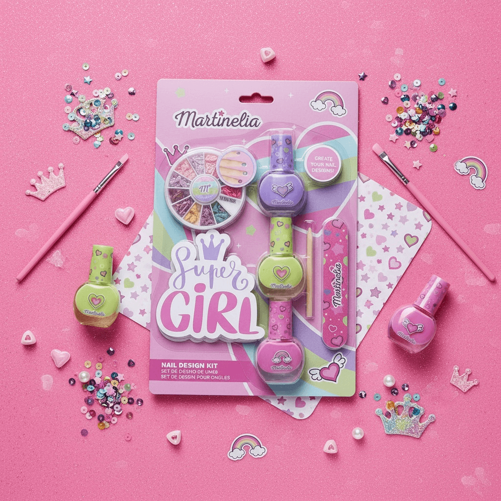 Lot de 6 set super girl ongles 11957 - Martinelia