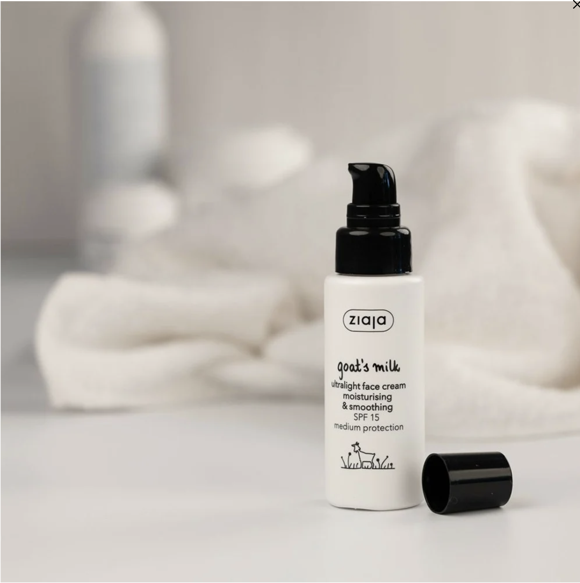 Lot de 6 - Crème visage légère & lissante spf 15 au lait de chèvre - Ziaja