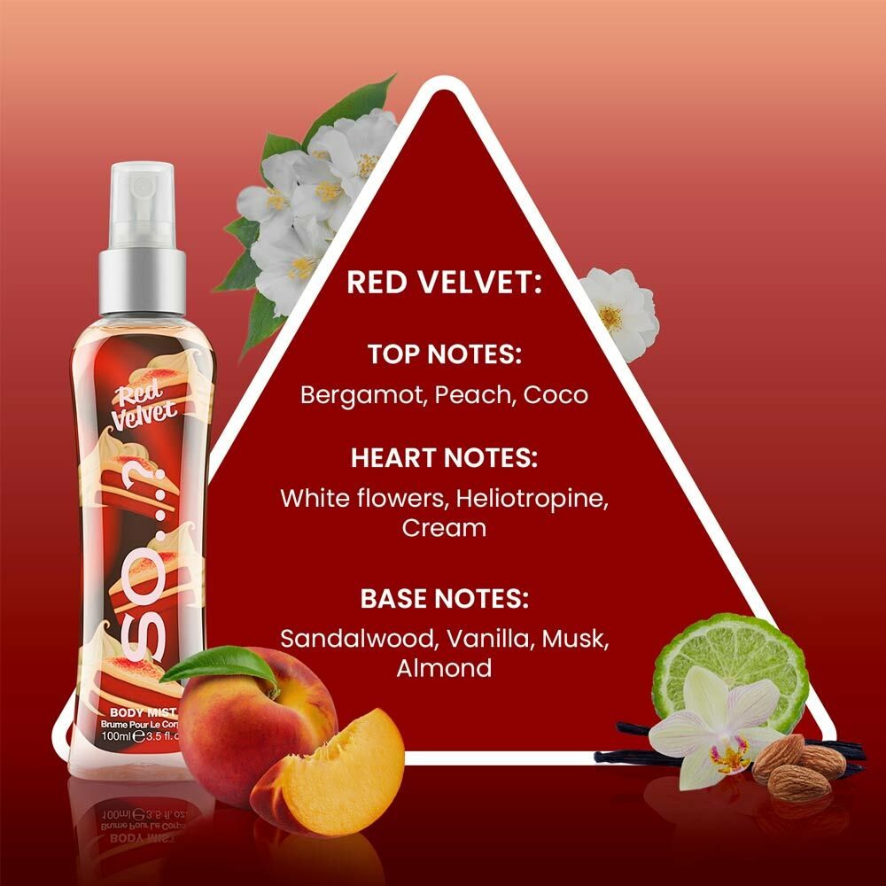Lot de 6 - Brume parfumée red velvet 100mL - So..? fragrance