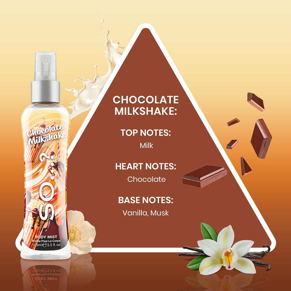 Lot de 6 - Brume parfumée chocolate milkshake 100mL - So..? fragrance