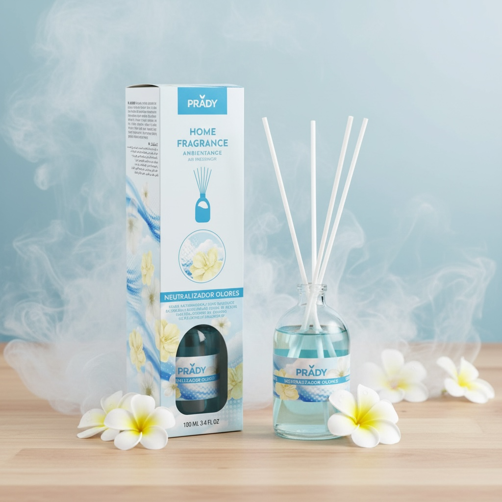 Lot de 6 - Diffuseur mikado neutralisateur d'odeur 100ml - Prady