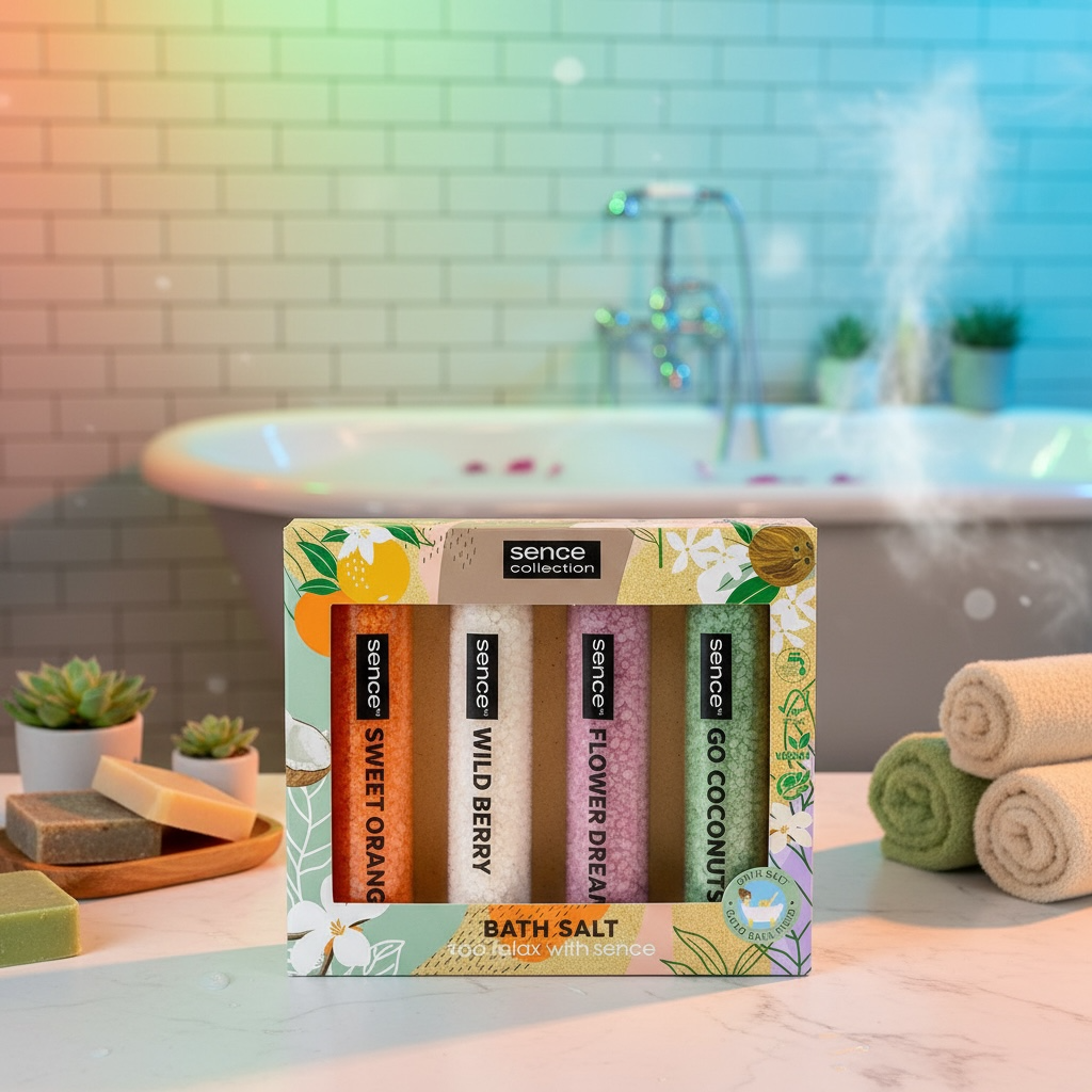 Lot de 6 - Coffret sel de bains 4 x 75grs - Sence