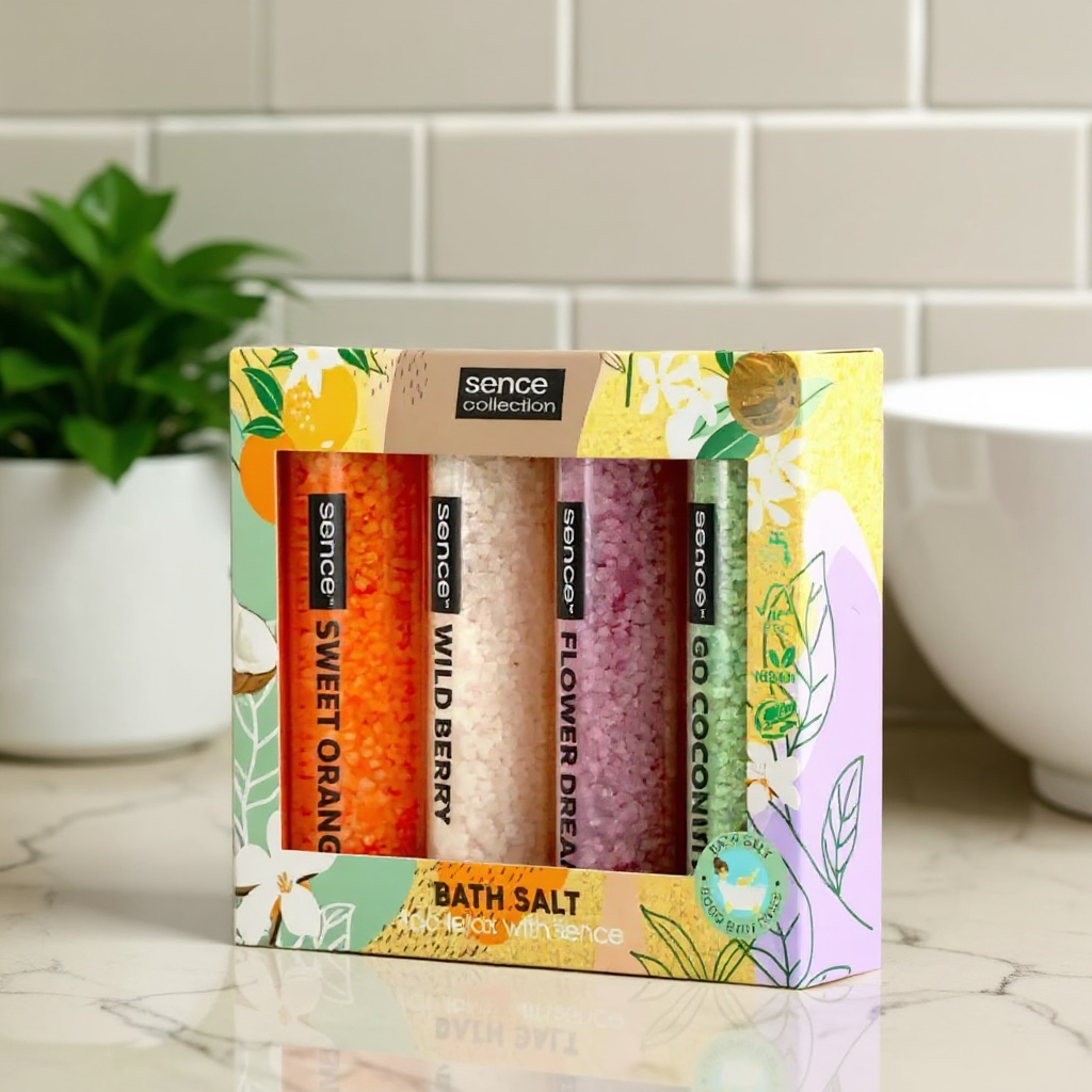 Lot de 6 - Coffret sel de bains 4 x 75grs - Sence