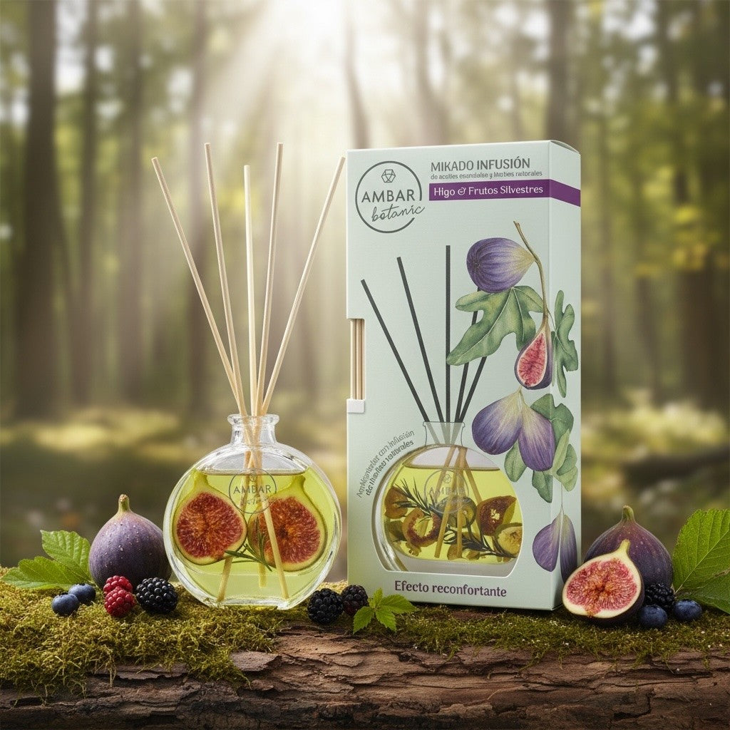 Lot de 5 - Diffuseur mikado botanic figues & fruits des bois 75ml - Ambar