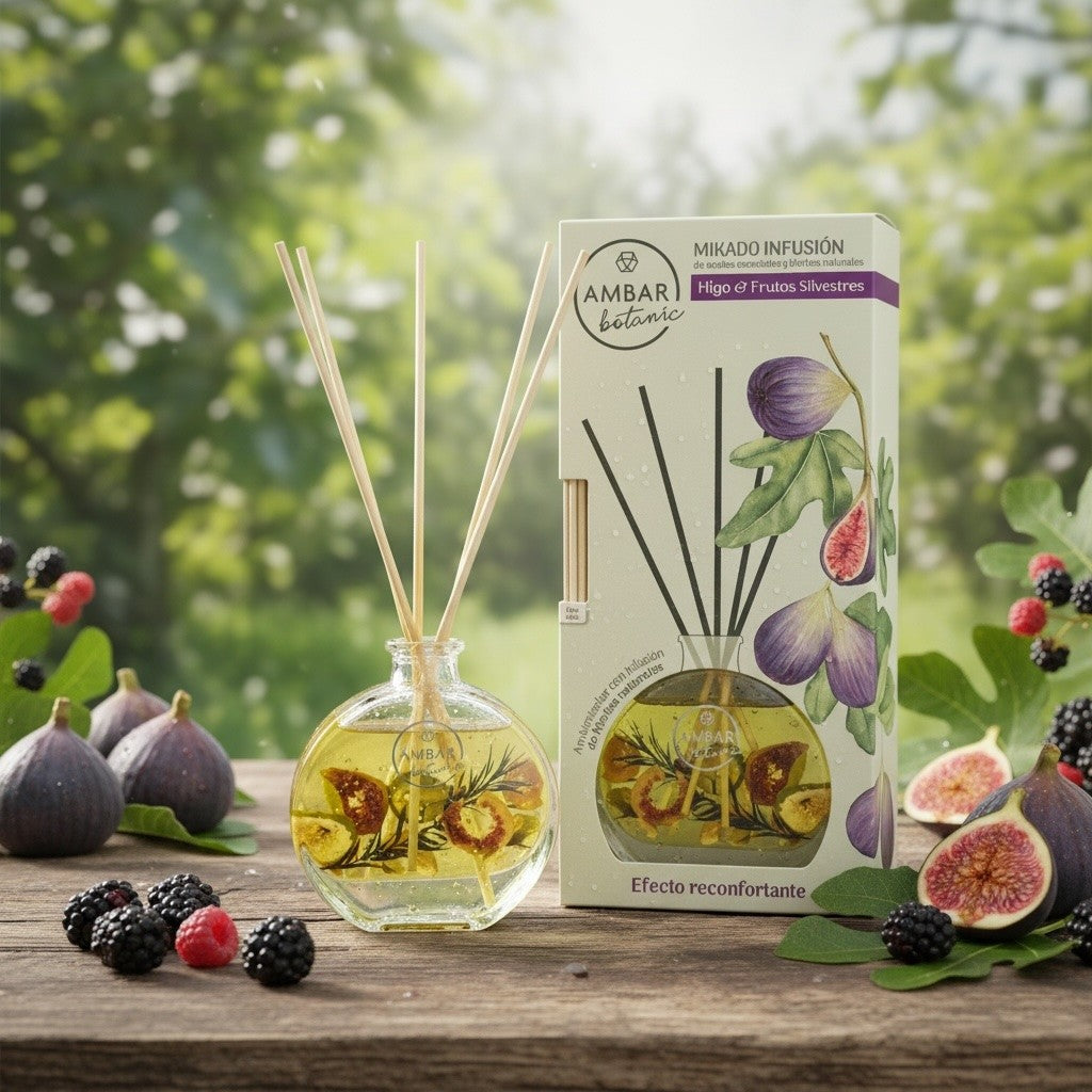 Lot de 5 - Diffuseur mikado botanic figues & fruits des bois 75ml - Ambar