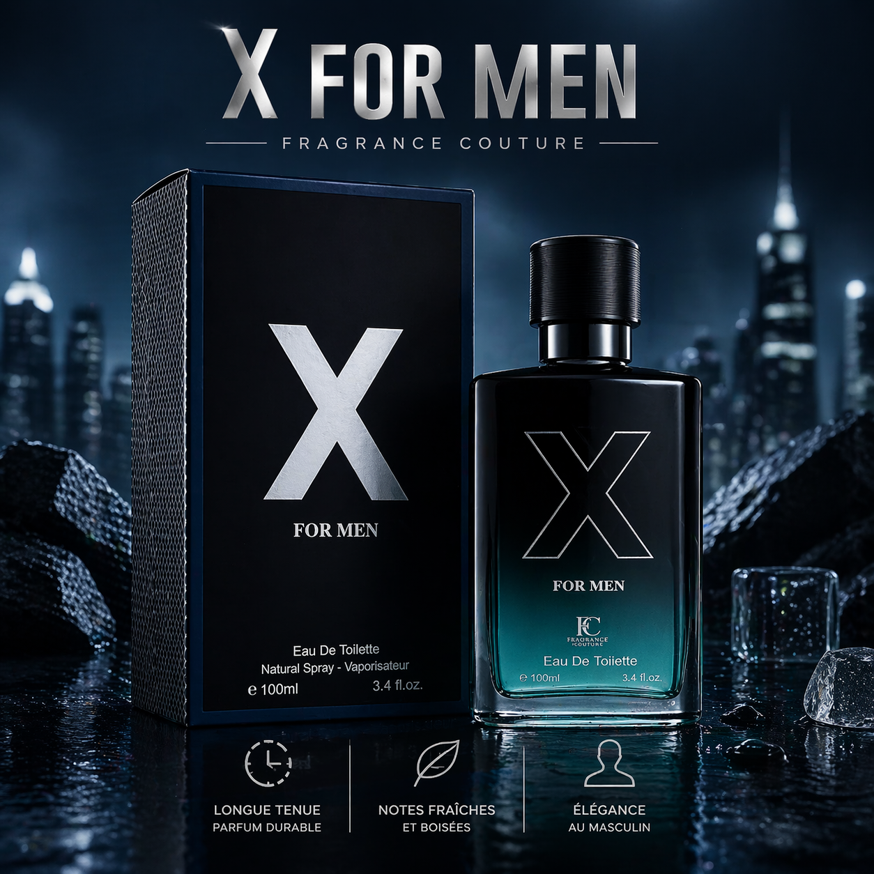 Lot de 6 Pièces - Eau de Toilette  X For Men - Fragrance Couture