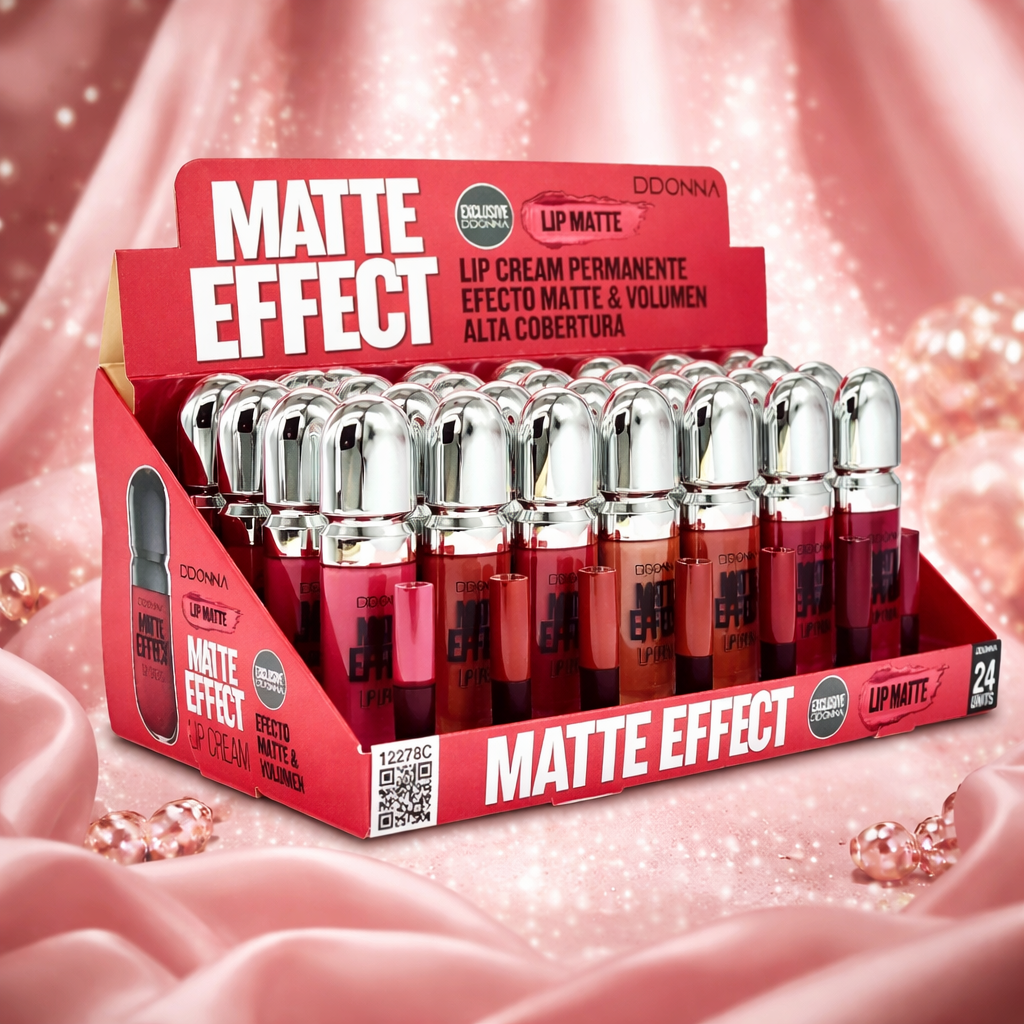 Set of 24 Pieces - D'Donna High Coverage Permanent Creamy Matte Effect Gloss