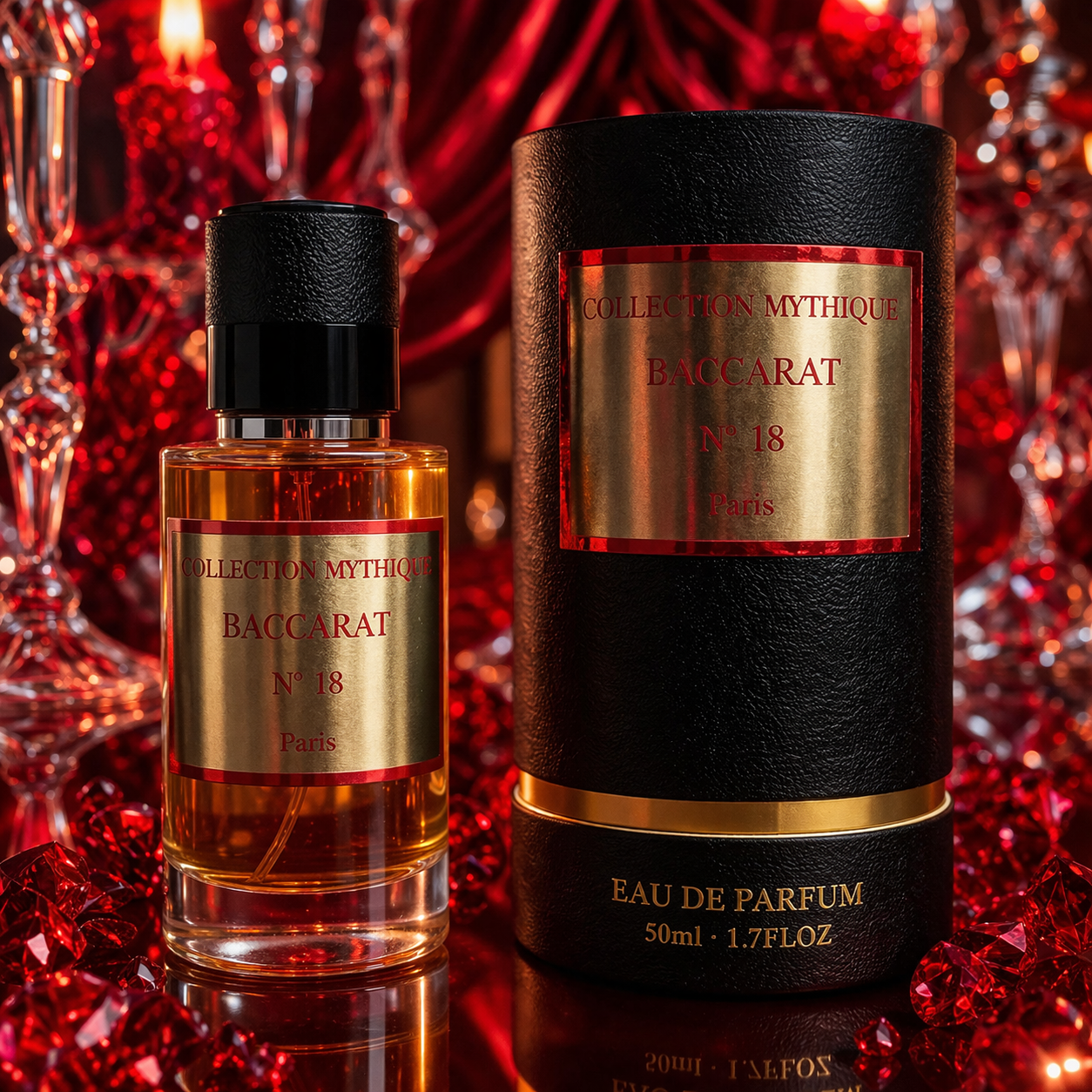 Lot de 6 Pièces - Parfum Baccarat Collection Mythique N°18- 50ml - Collection Mythique