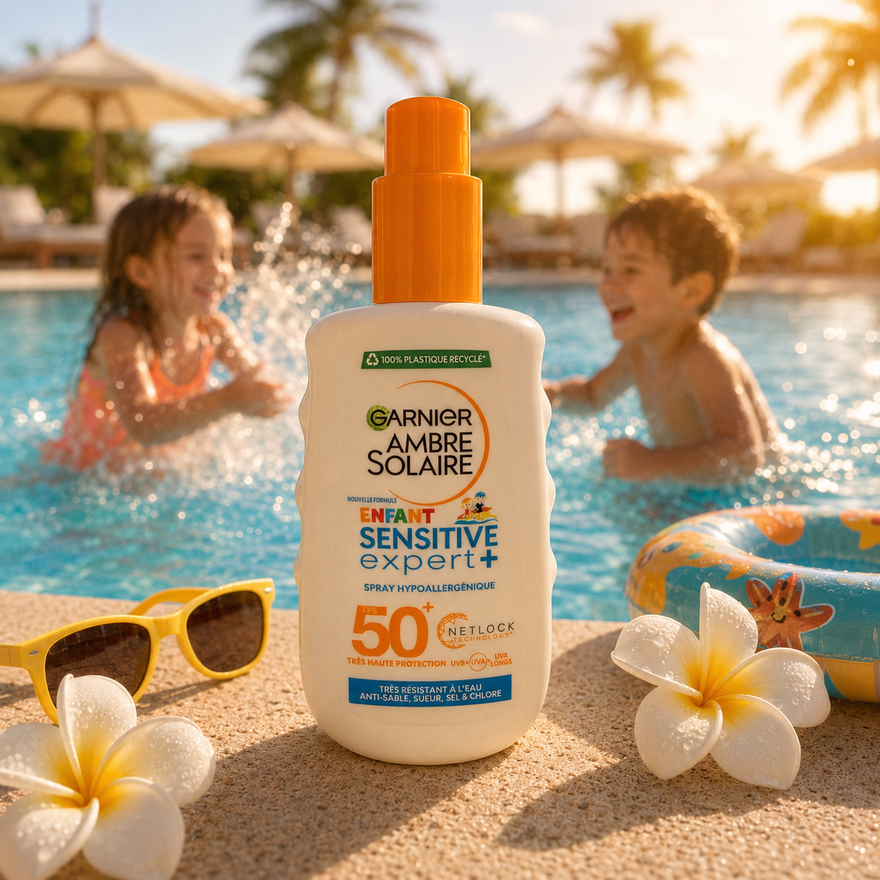 Lot de 6 Pièces - Spray Sensitive Expert Haute Protection SPF50 Enfants Ambre Solaire 200ml - Garnier