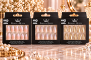 Lot de 12 Pièces - Faux Ongles Autocollants Baby Boomer Rebecca Queen 5D – 3 Modèles Assortis - Yes Love