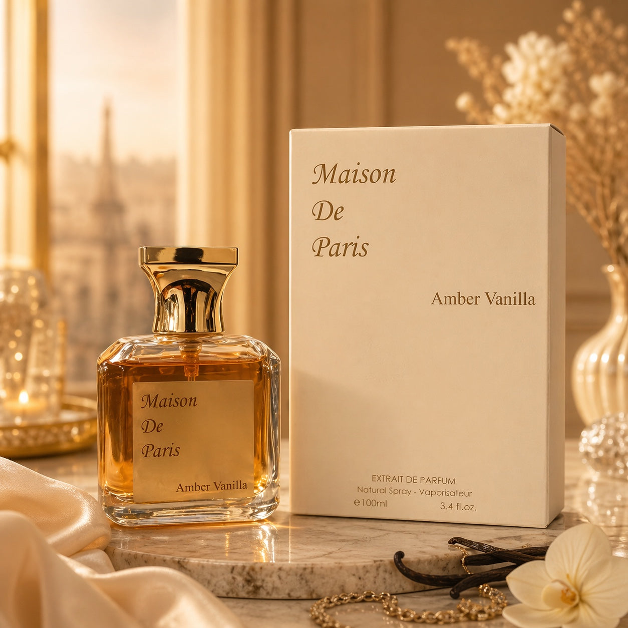 Lot de 6 Pièces - Extrait de Parfum Maison De Paris Amber Vanilla 100ML - Fragrance Couture