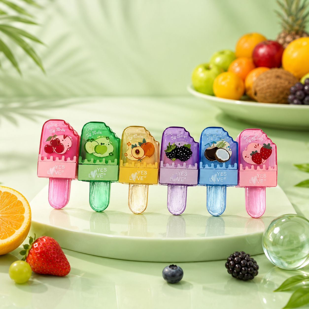 Lot de 24 Pièces - Fruit Ice Cream Lip Balm - 0407 - Yes Love