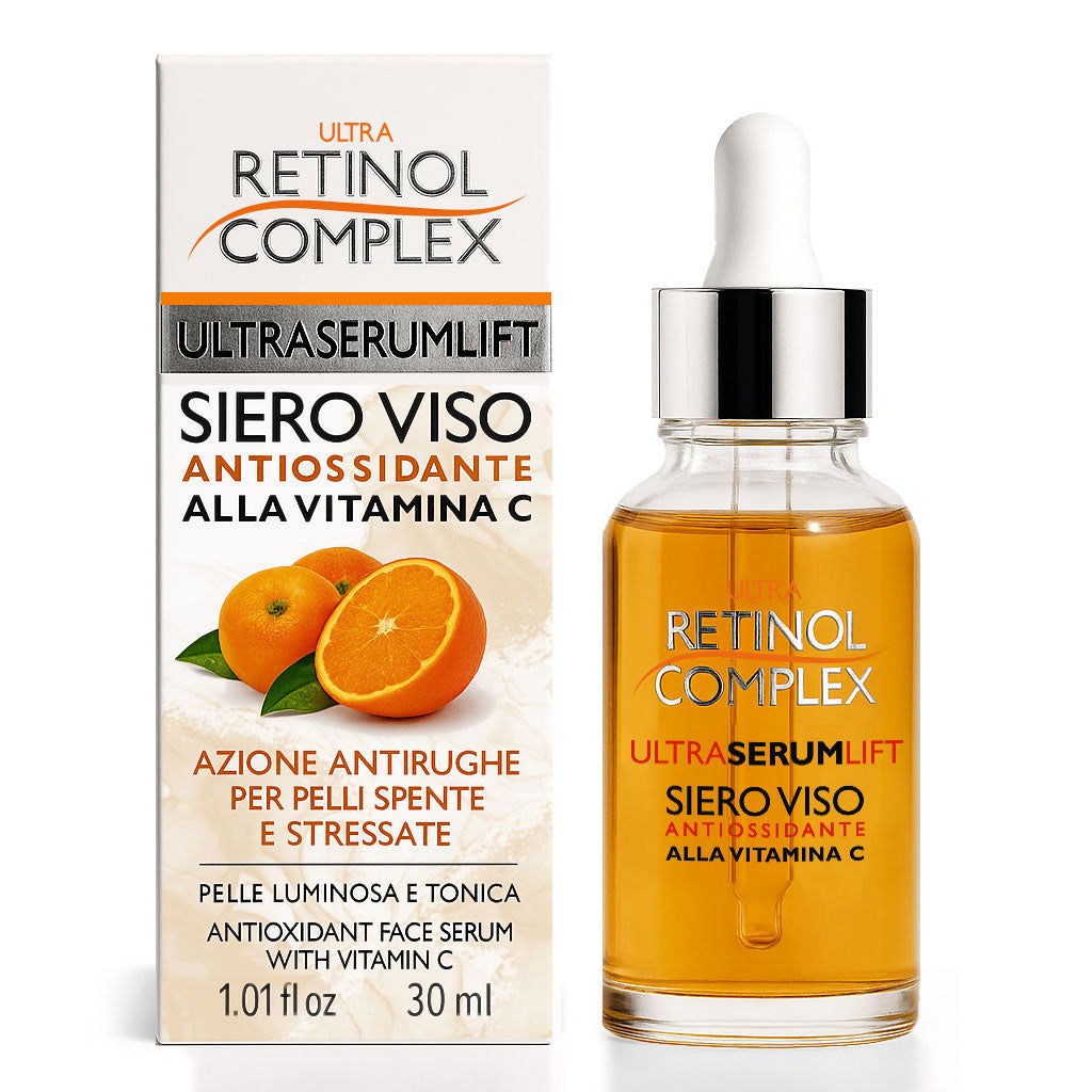Lot de 6 Pièces - Sérum Visage Anti-Oxydant à la Vitamine C 30ml - Retinol Complex