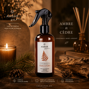 Set of 6 Pieces - Zen Collection Room & Car Spray Amber & Cedar - Ambar