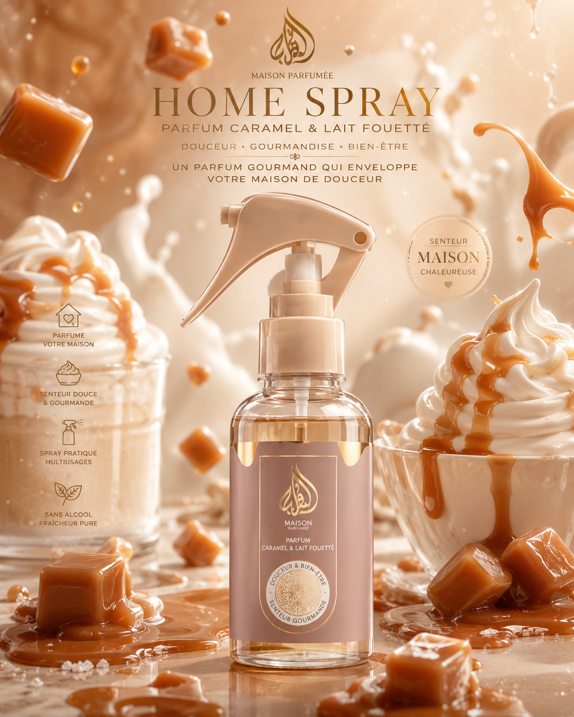 Lot de 12 Pièces - Air Freshener Maison & Tissu Parfum Gourmand 120ml - D'Donna