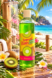 Lot de 5 Pièces - Gel Douche Tropical Kiwi – 500 ml – Parfum Fruité et Exotique