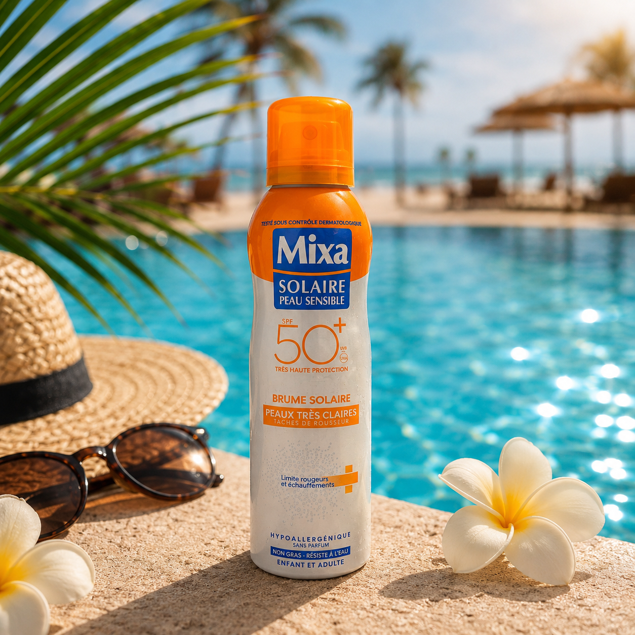 Lot de 4 Pièces - Brume Solaire Haute Protection SPF 50 200ml - Mixa Solaire