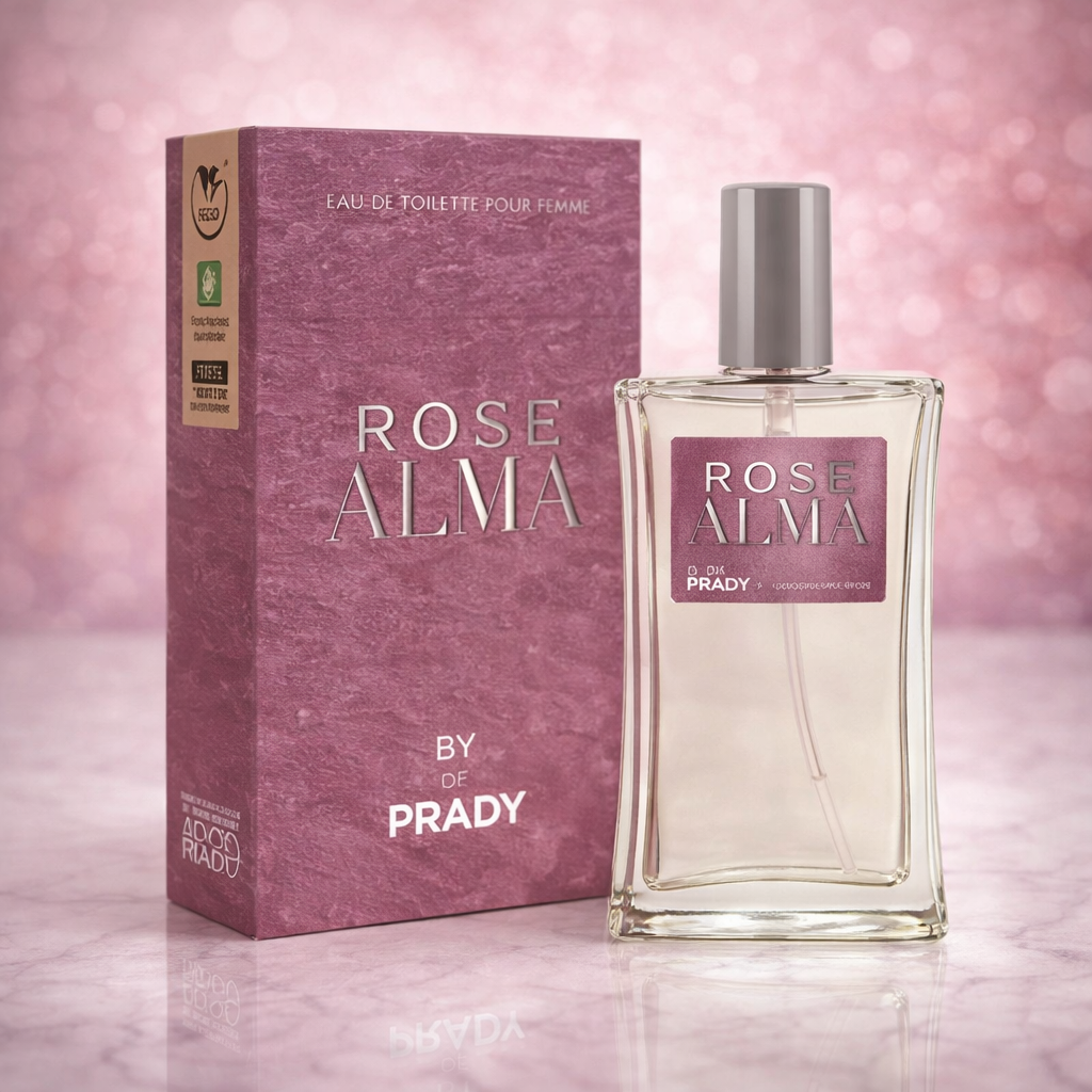 Lot de  5 Pièces -  Eau de Toilette Femme Rose Alma 90ml - Prady