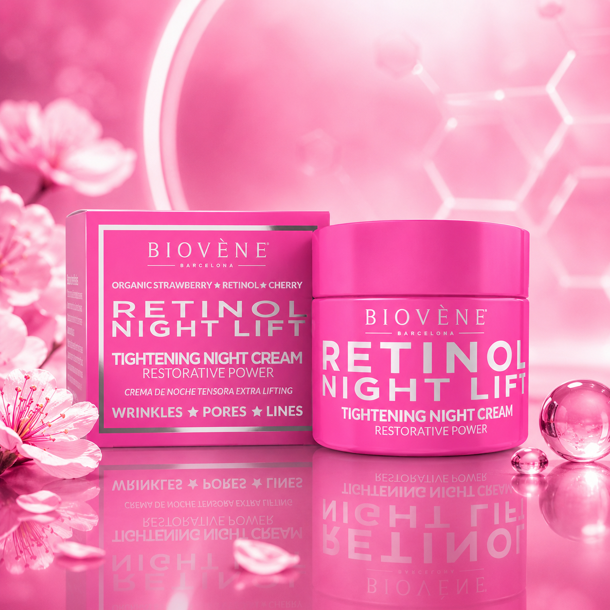 Lot de 6 Pièces - Crème de Nuit Liftante Au Rétinol 50ml - Biovene Barcelona
