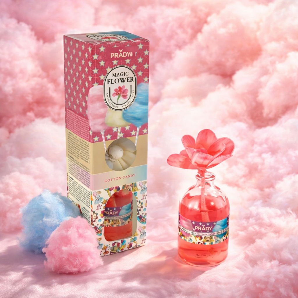 Pack of 6 - Magic Flower Cotton Candy Diffuser 100ml - Prady