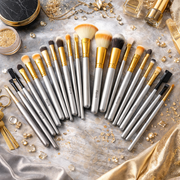 Lot de 5 Pièces - 32 Pinceaux Make Up Complete Lèvres, Yeux & Teint - Daxstar