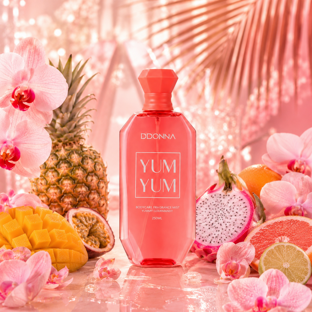 Lot de 6 Pièces - Brume Corps & Cheveux Yum Yum Original 250ml - D'Donna