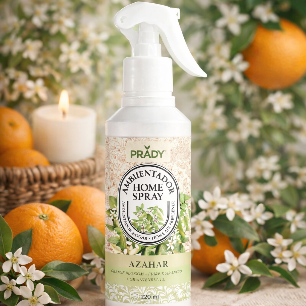 Lot de 6 Pièces - Spray d'ambiance maison tissu et voiture Azahar ( Fleur d'oranger ) 220ML - Prady