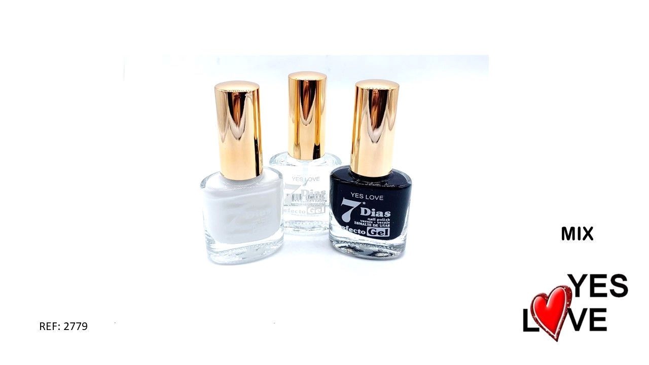 Set of 24 gel effect nail polishes, 9 days trio - Yes love