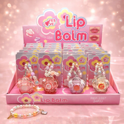 Lot de 24 Pièces - Baume à lèvres Fleur + Bracelet 4 Couleurs - Yes Love