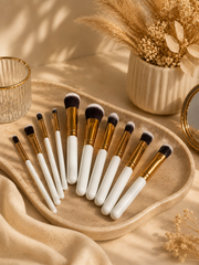 Lot de 5 Pièces - Set de 10 Pinceaux Maquillage Visage - Kcosmétique