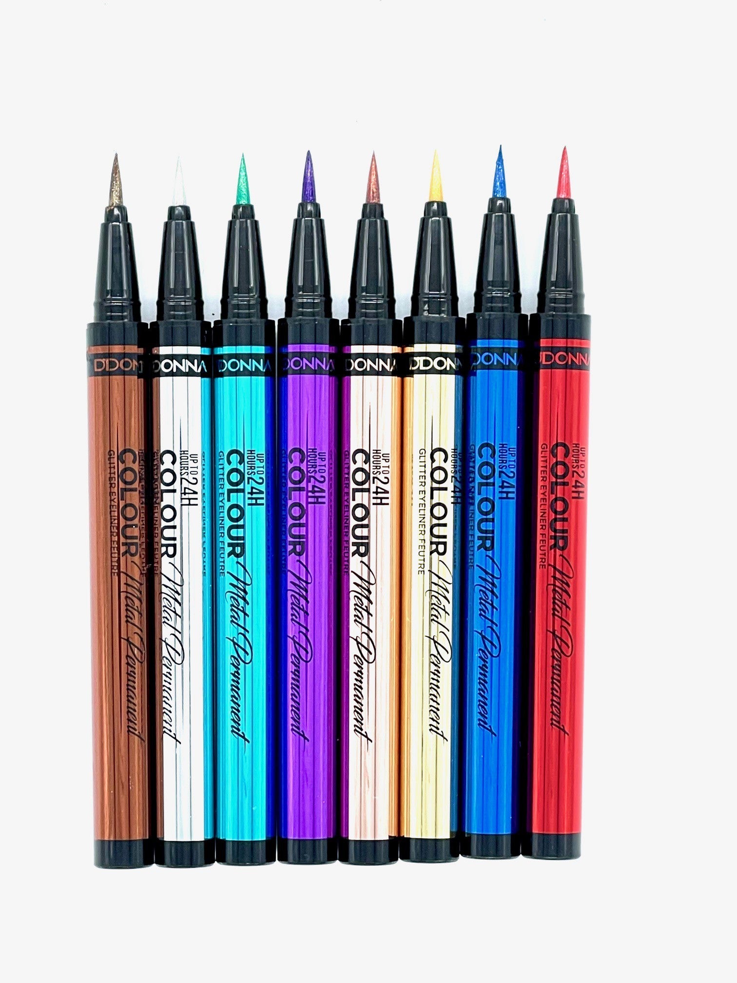 Lot de 48 eyeliner metal paillettes 24H feutre d'donna 11247A