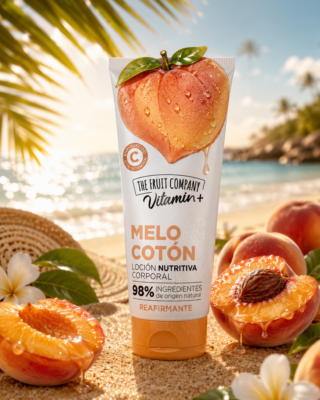 Lot de 12 Pièces - Lait Ultra Hydratant Vitamine + à La Pêche 200ml - The Fruit Company