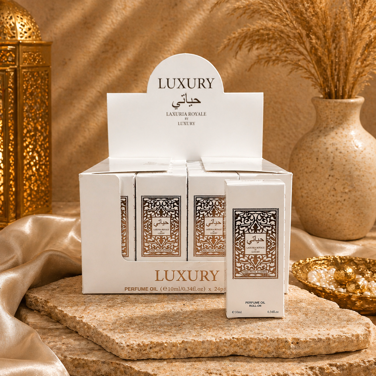Lot de 24 Pièces - Parfum Roll-On pour Femme 10ml n°4 - Laxuria by Luxury