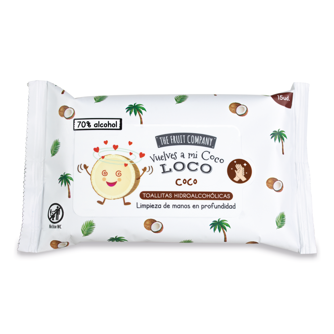 Pack of 12 - Multi-Purpose Coconut Scented Wipes - The Fruit Company