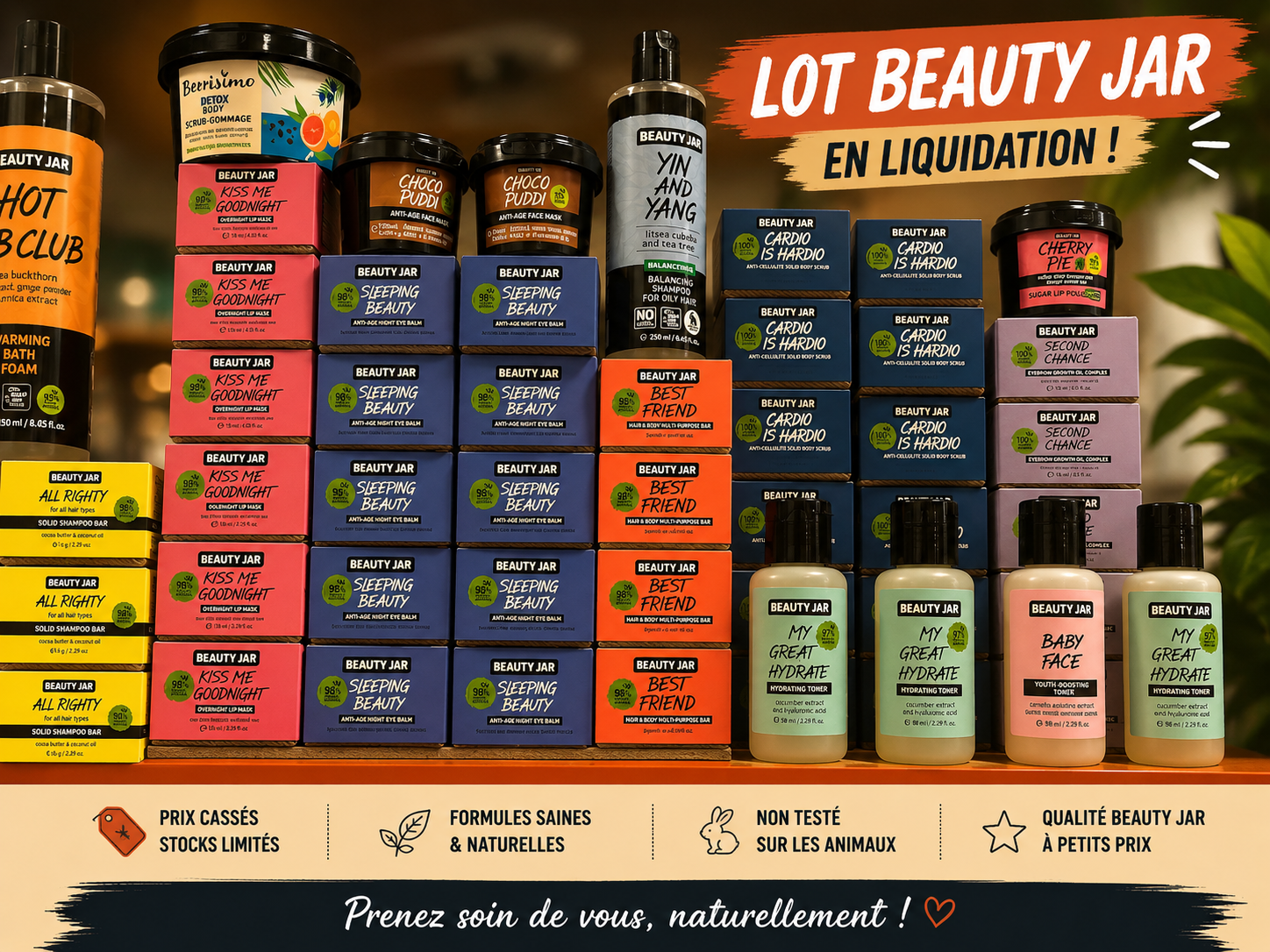 Lot de 110 Pièces - Lot de Liquidation Beauty Jar 110 pièces - Beauty Jar