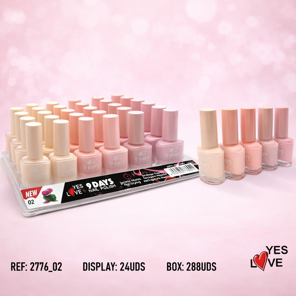 Lot de 24 Pièces - Vernis Effet Gel 9 Jours - 2776/2 - Yes Love