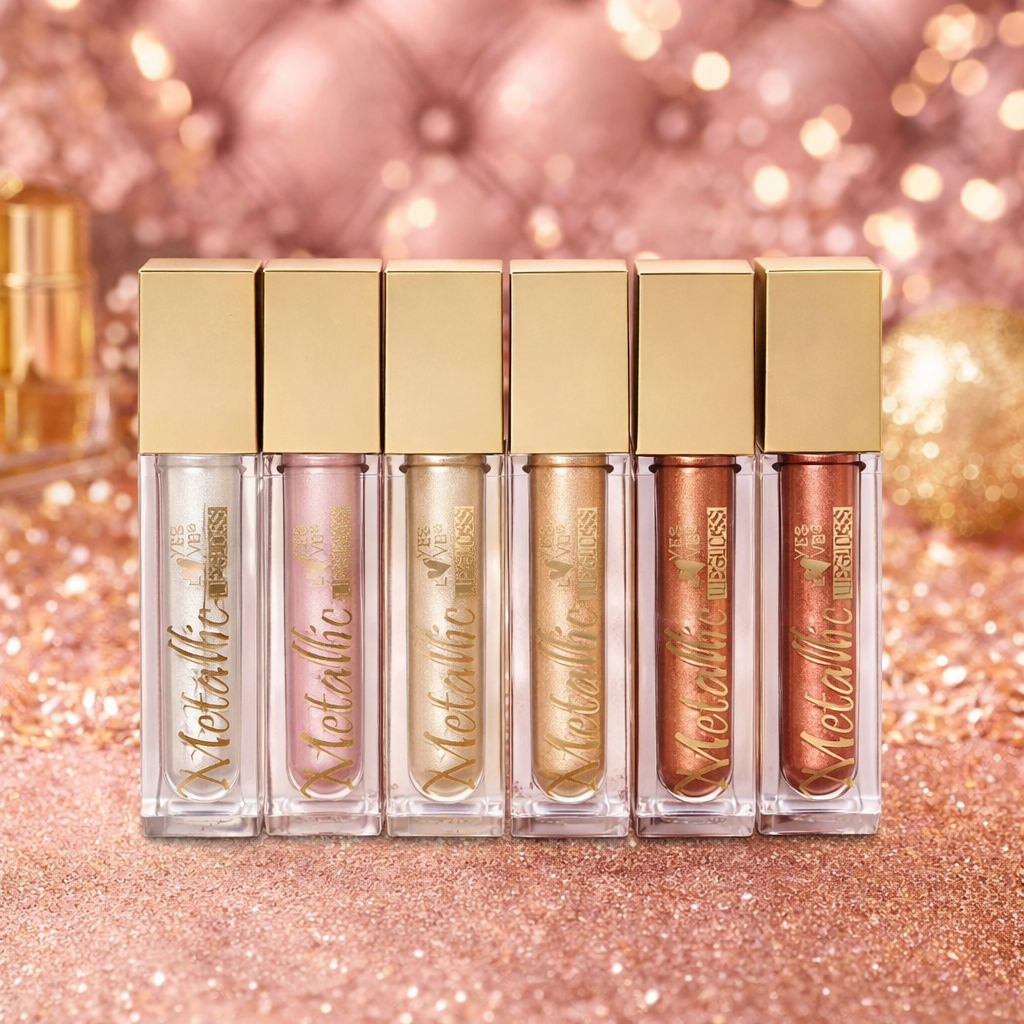 Lot de 36 Pièces - Metallic LipGloss & Highlighter 2en1 6 Couplers - Yes Love