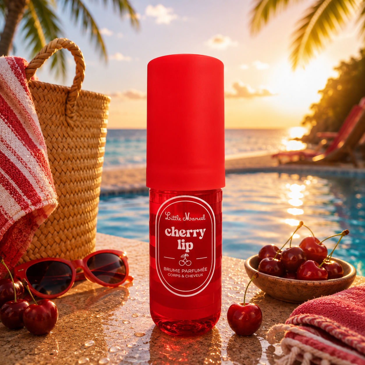 Lot de 4 Pièces - Brume Corps & Cheveux Cherry Lip - Little Marcel