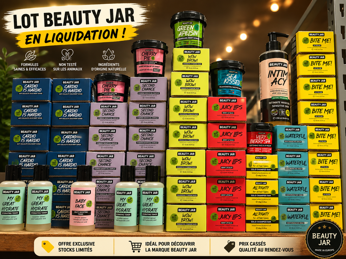 Lot de 110 Pièces - Lot de Liquidation Beauty Jar 110 pièces - Beauty Jar