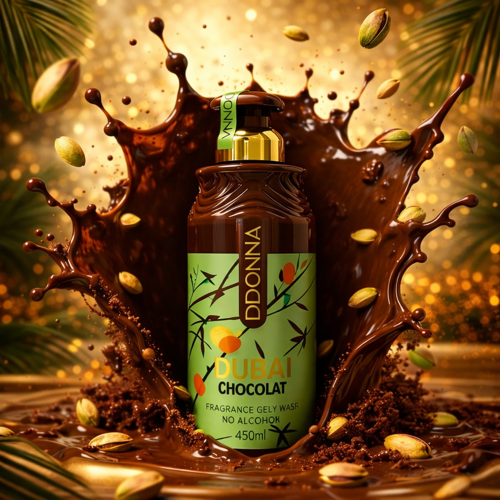 Lot de 6 Pièces - Gel Douche Dubai Chocolate 520ml - D’donna