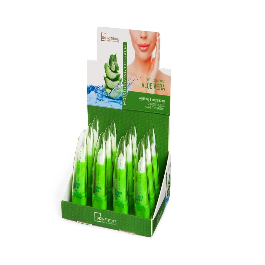 Lot de 12 baume à lèvres a l'aloe vera idc institute 66007