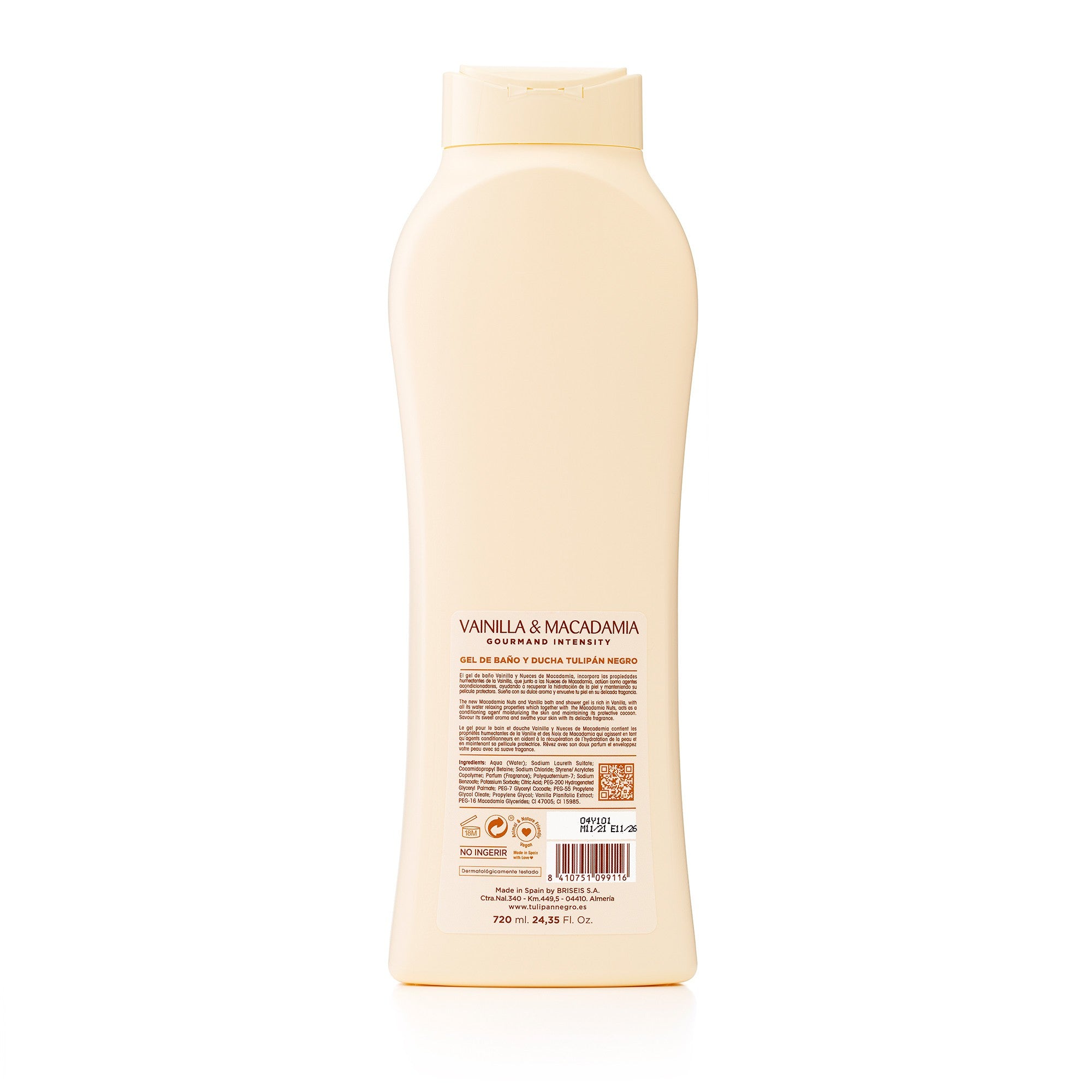 Set of 6 Pieces - Vanilla Macadamia Shower Gel 650ml - Tulipan Negro