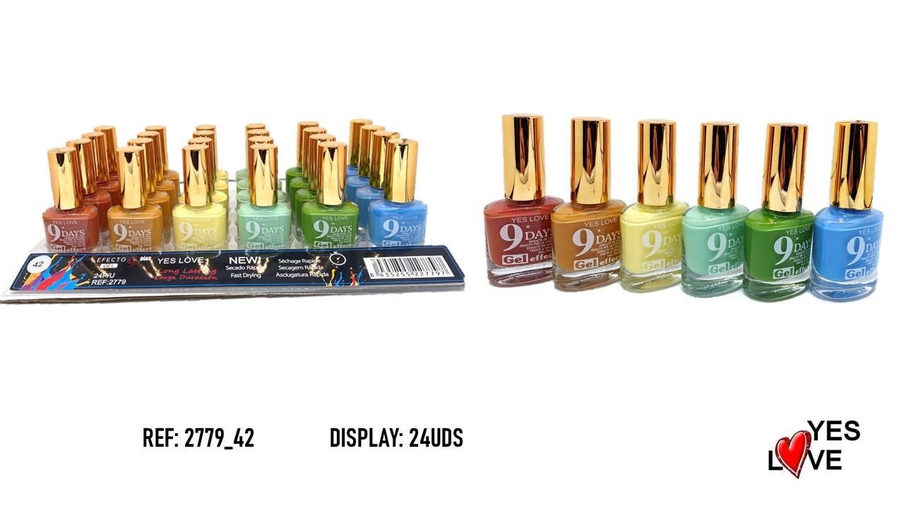 Lot de 24 vernis effet gel 9 jours yes love n°42