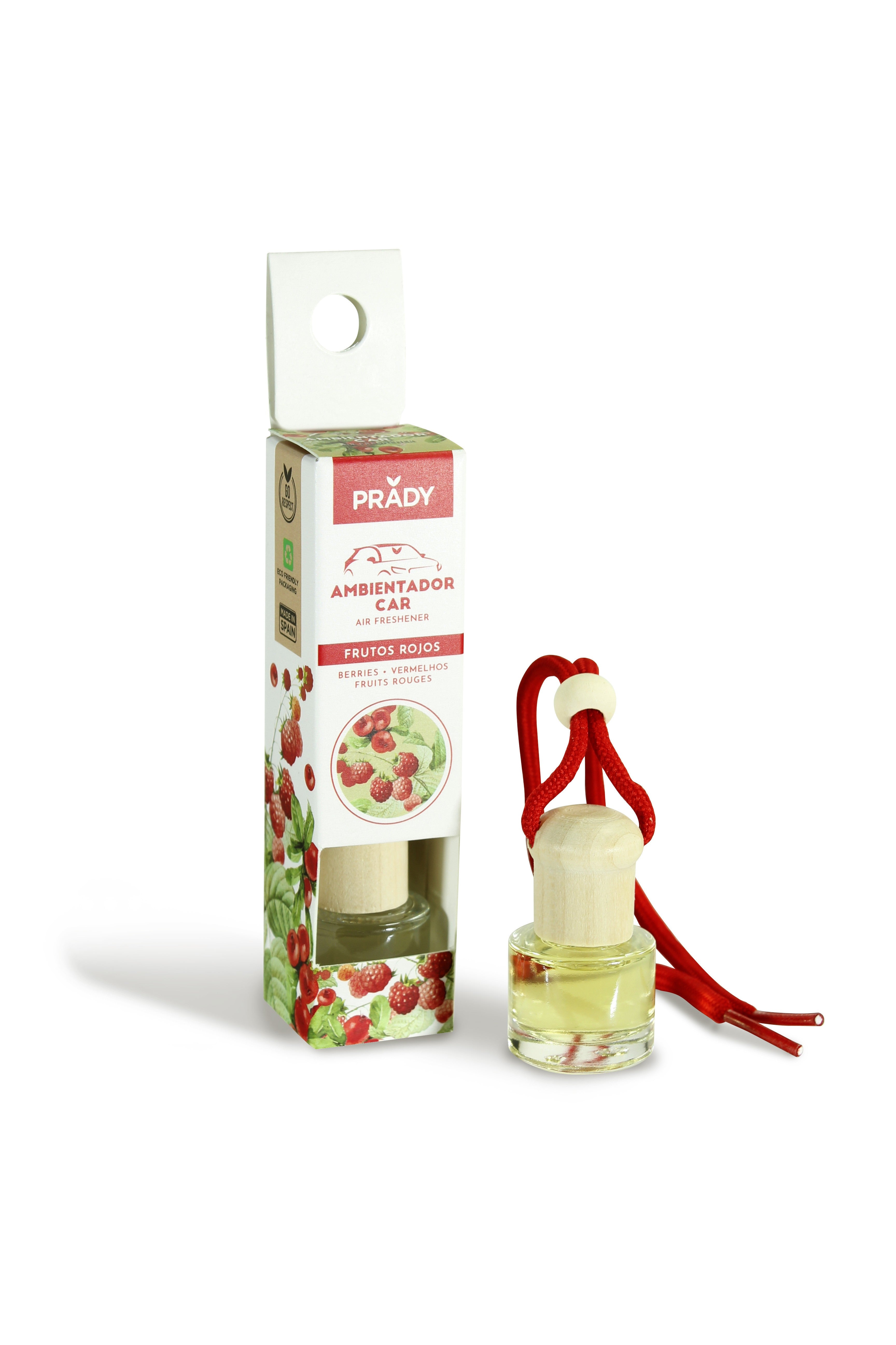 Désodorisant voiture prady fruits rouge