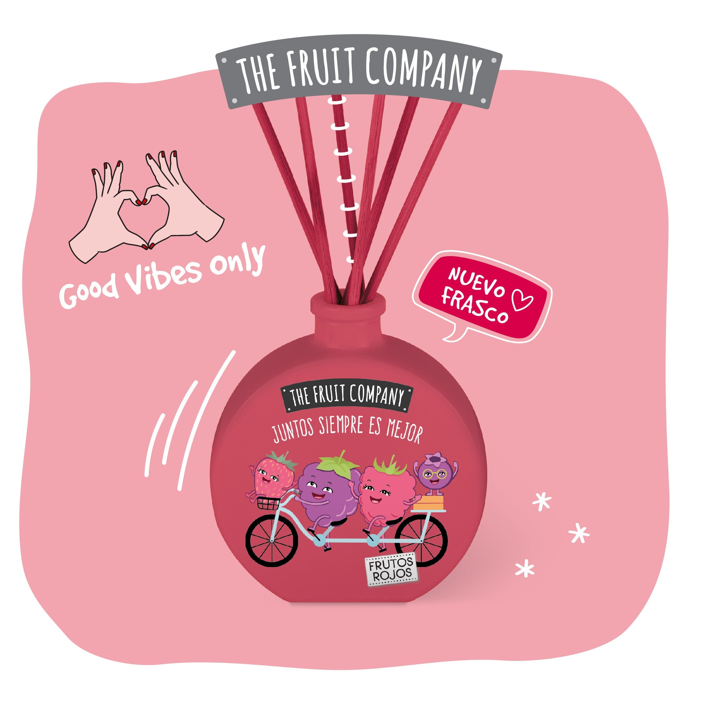 Lot de 6 - Mikado fruits rouge 40ml - The fruit company