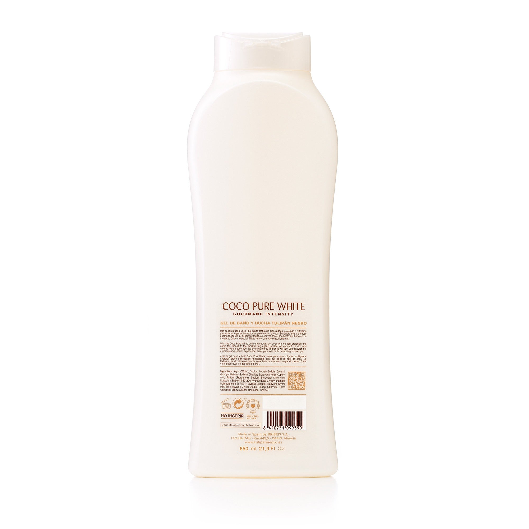 Lot de 6 - Gel douche coco pure white 650ml - Tulipan negro