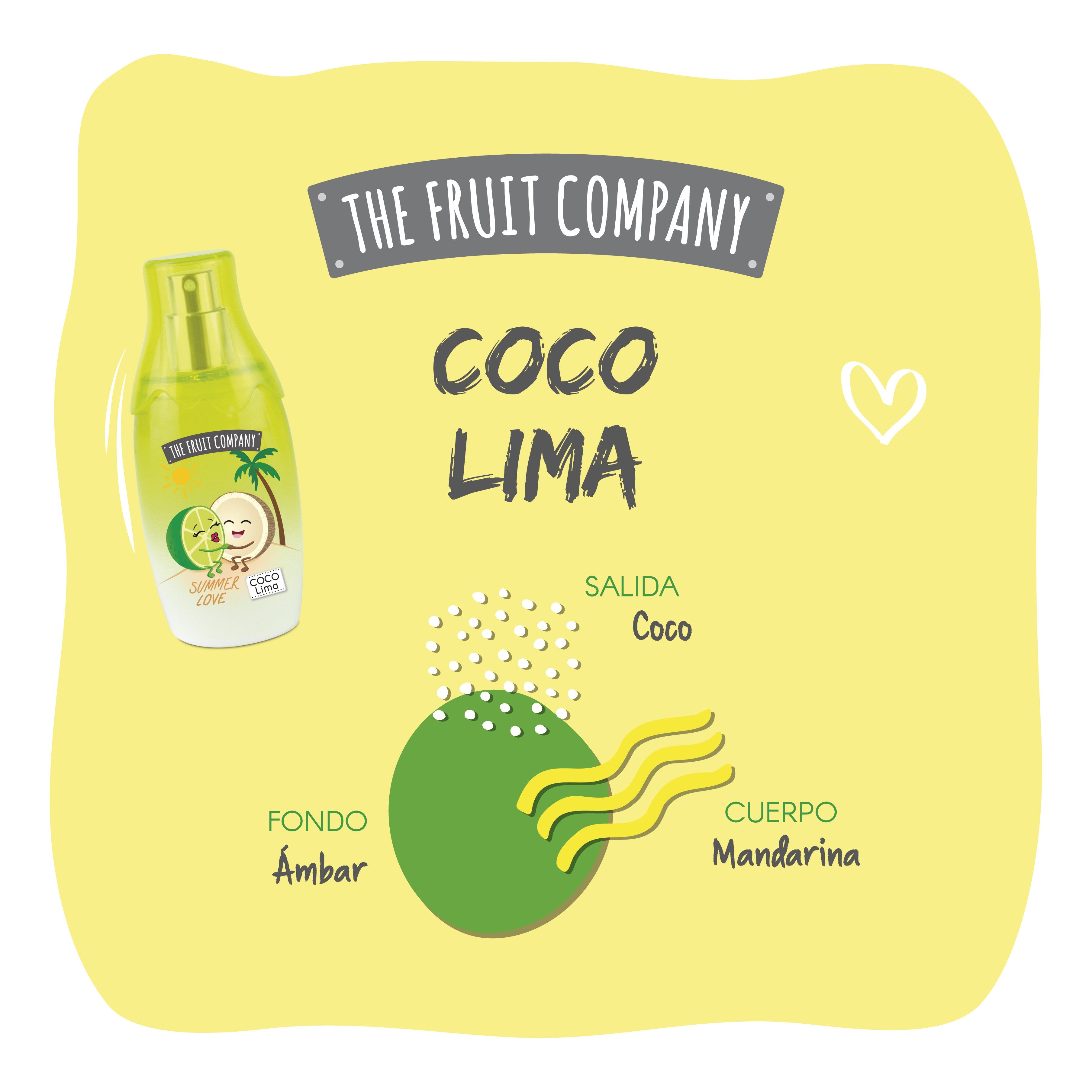 Lot de 6 Pièces - Eau de Toilette Coco Lima 40ml - The Fruit Company