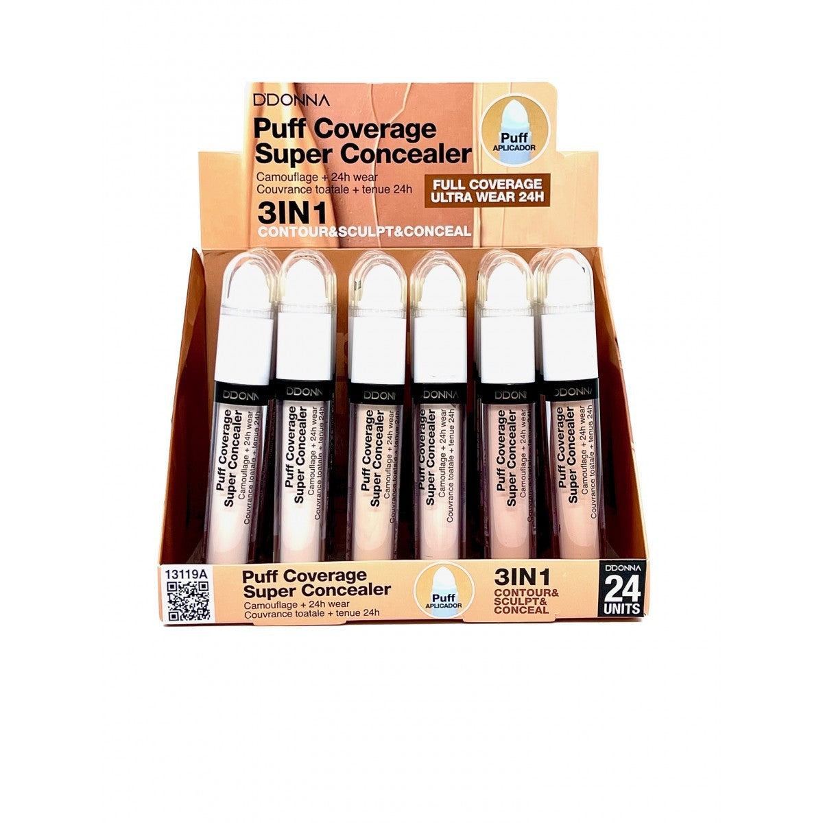 Lot de 24 Pièces - Correcteur de Teint 3 en 1 Ultra Couvrante 13119A - D'Donna