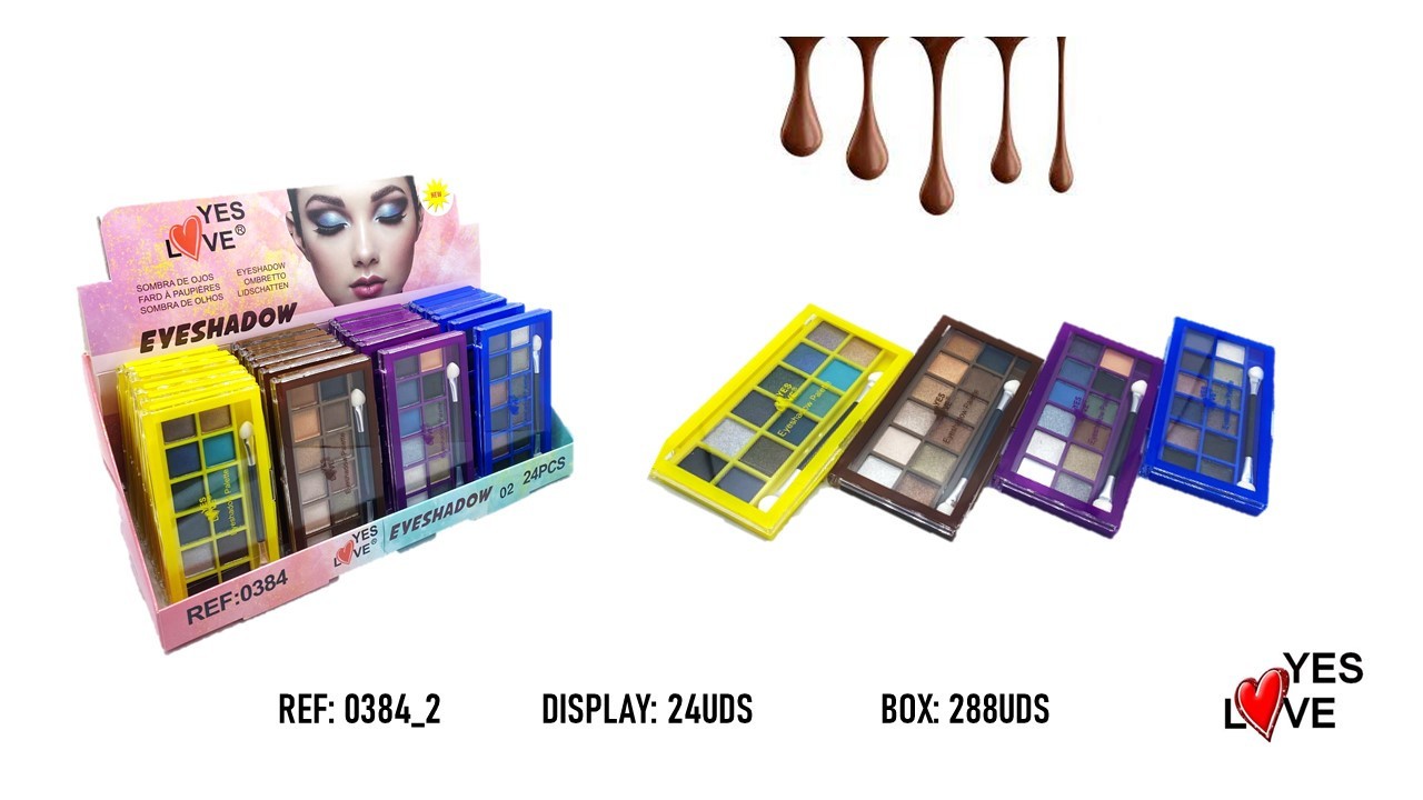 12-Piece Set - Eyeshadow Palette - 0384/2 - Yes Love