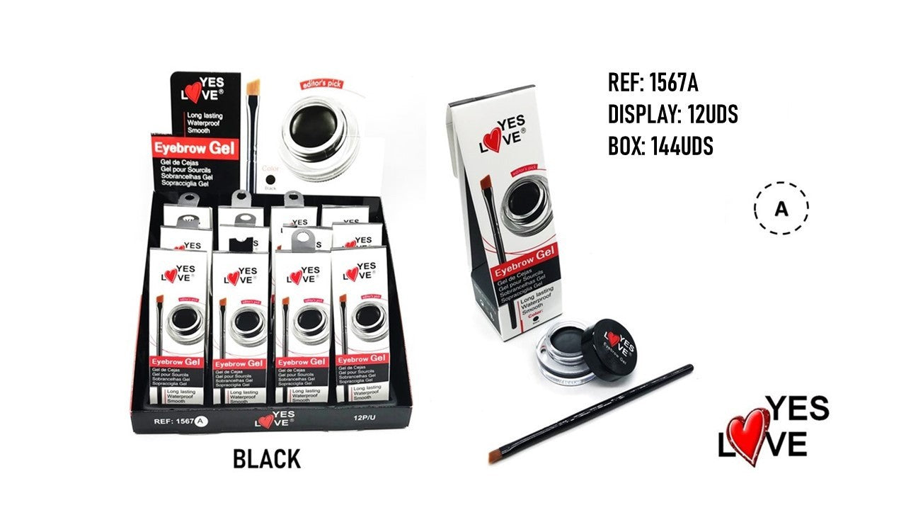 12-Piece Set - Black Eyebrow Gel - 1567 - Yes love